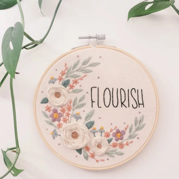 Floral Flourish Embroidery Pattern (PDF)  Crewel embroidery kits, Embroidery  patterns, Floral embroidery patterns